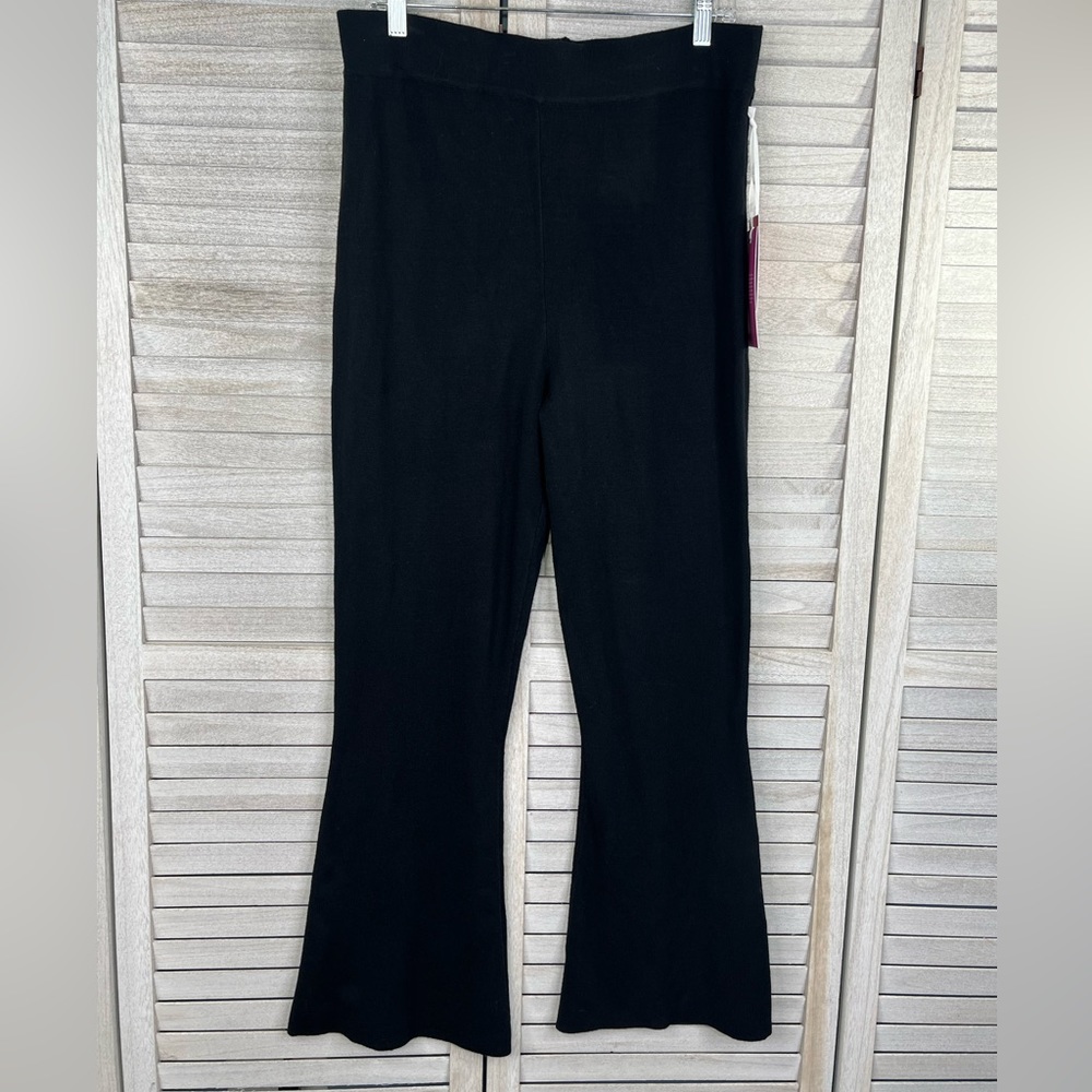 VICTOR GLEMAUD (for Target) High Rise Flare Leg Sweater Knit Pants Black-Large